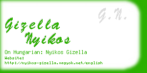 gizella nyikos business card